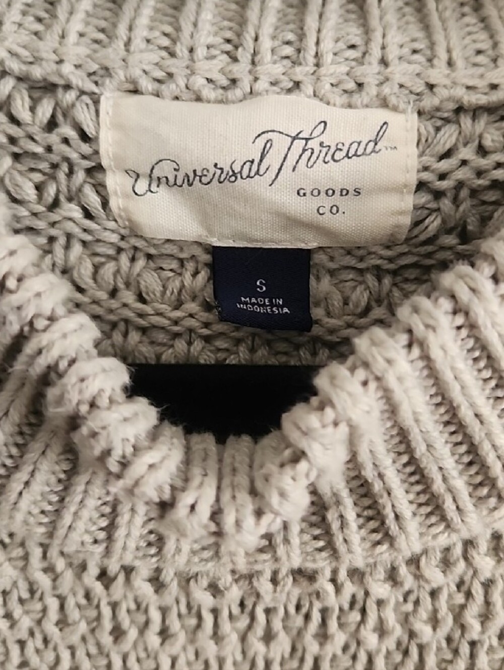 Women's Textured Crewneck Sweater - Stone - Picture 2 of 4